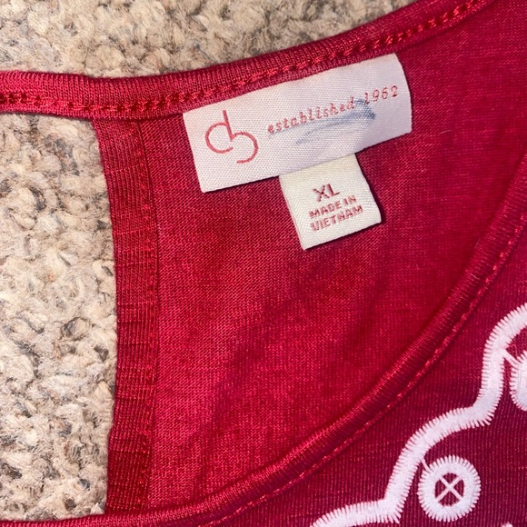 Red Embroidered Tank Top - Picture 4 of 4